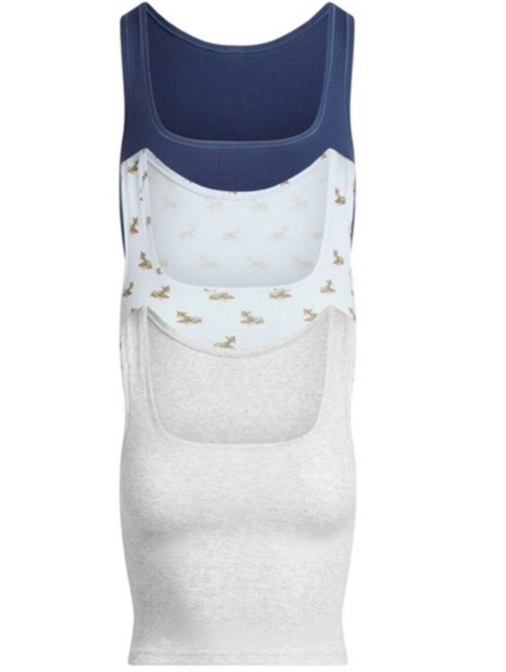 SOLD OUT - Holiday SKIMS Cotton Rib Tank 3-Pack Gift Box in "Zen Baby Deer"